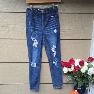 Tinseltown Women's Stretch High Rise Skinny Jeans Jegging 7